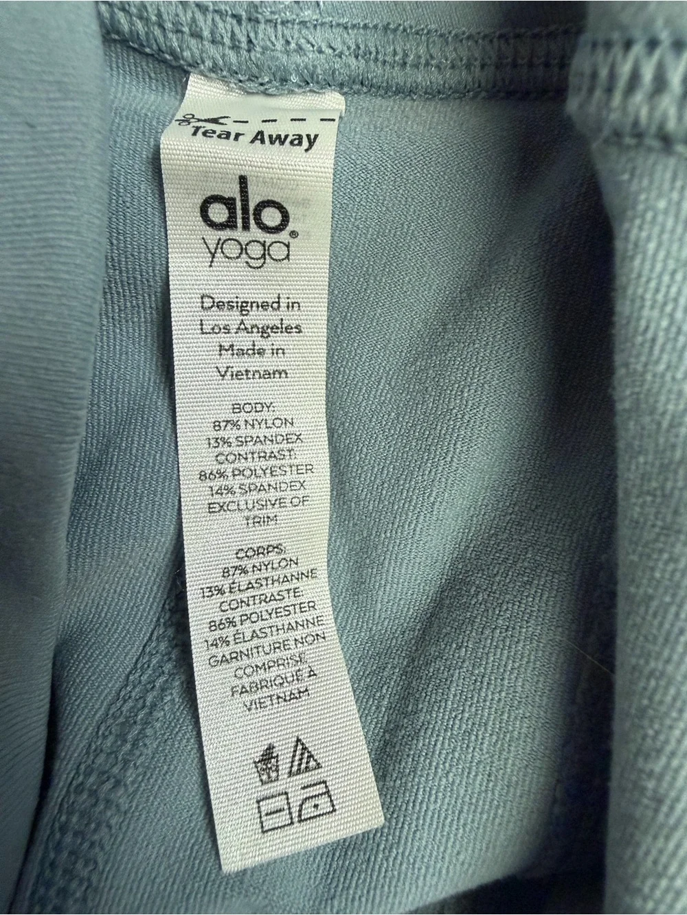 ALO Yoga Women's Slate Gray Moto Leggings- Size S